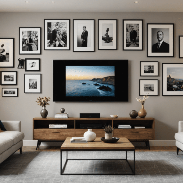 Decora la pared detrás del televisor con 4 soluciones elegantes que revolucionarán tu espacio