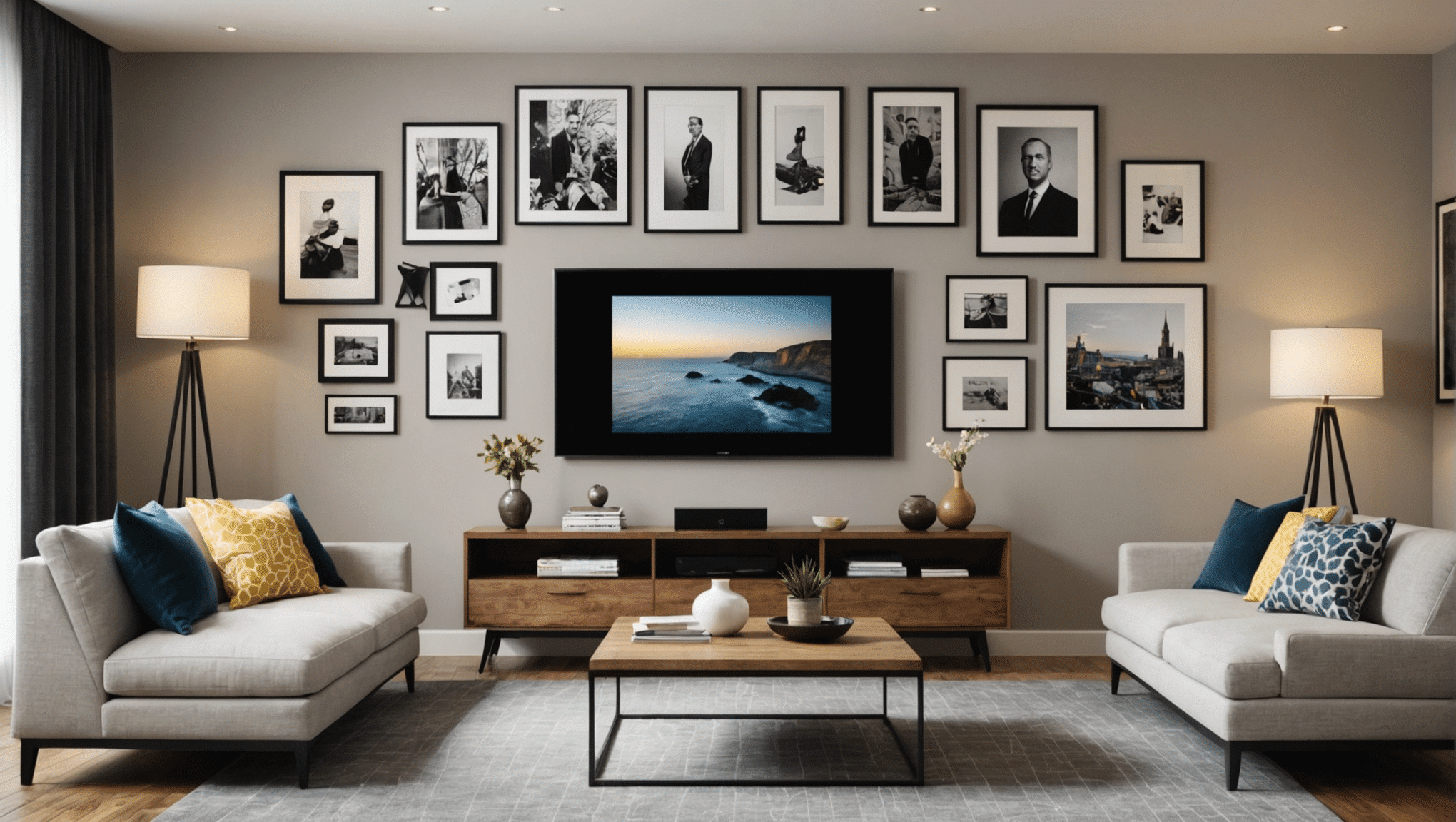 Decora la pared detrás del televisor con 4 soluciones elegantes que revolucionarán tu espacio